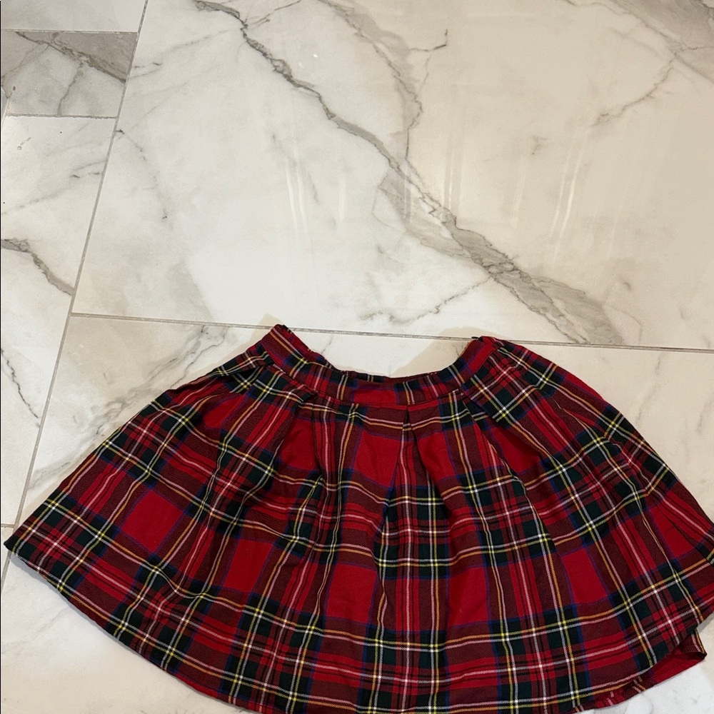 Forever 21 Red Plaid Skater Skirt